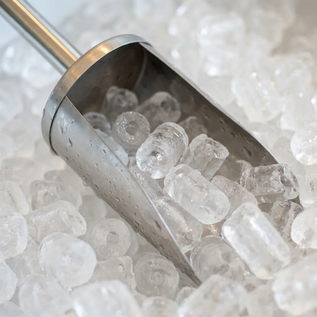 Hielo tubo en poruña, venta en bolsas de 1, 2 y 5 kg